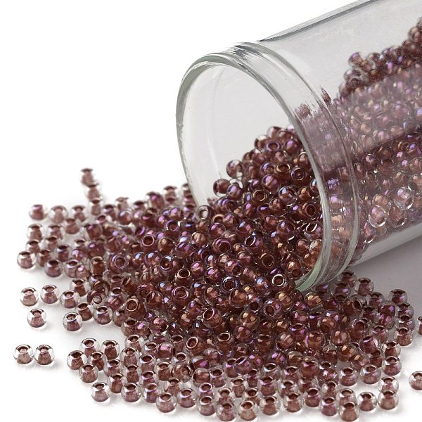 

PandaHall TOHO Round Seed Beads, Japanese Seed Beads, (186) Inside Color Luster Crystal/Terra Cotta Lined, 11/0, 2.2mm, Hole: 0.8mm, about..., Purple