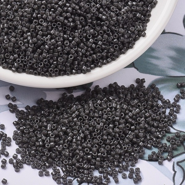 

PandaHall MIYUKI Delica Beads, Cylinder, Japanese Seed Beads, 11/0, (DB2368) Duracoat Opaque Dyed Charcoal, 1.3x1.6mm, Hole: 0.8mm, about..., Black
