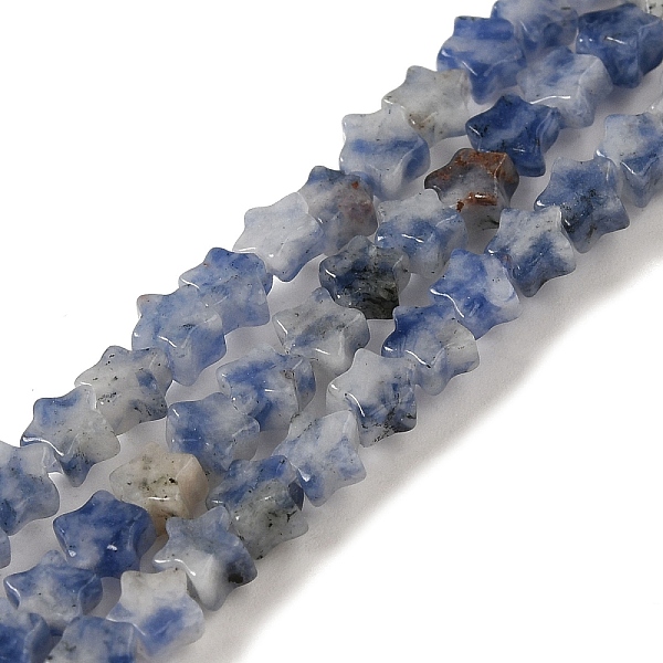 

PandaHall Natural Blue Spot Jasper Beads Strands, Star, 4x4.5x2mm, Hole: 0.8mm, about 102pcs/strand, 15.35 inch(39cm) Blue Spot Jasper Star