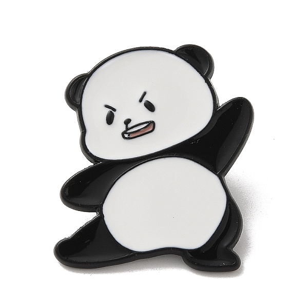 

PandaHall Panda Enamel Pin, Alloy Brooch for Backpack Clothes, White, 29.5x27x2mm Alloy+Enamel Panda White