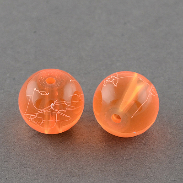 

PandaHall Drawbench Transparent Glass Beads Strands, Spray Painted, Round, Orange Red, 10mm, Hole: 1.3~1.6mm, about 80pcs/strand, 31.4 inch...