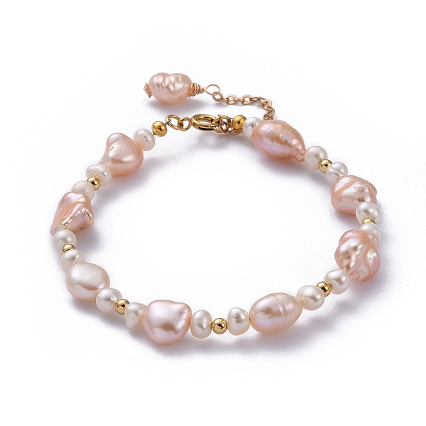 Natural Baroque Pearl Keshi Pearl Beaded Bracelets