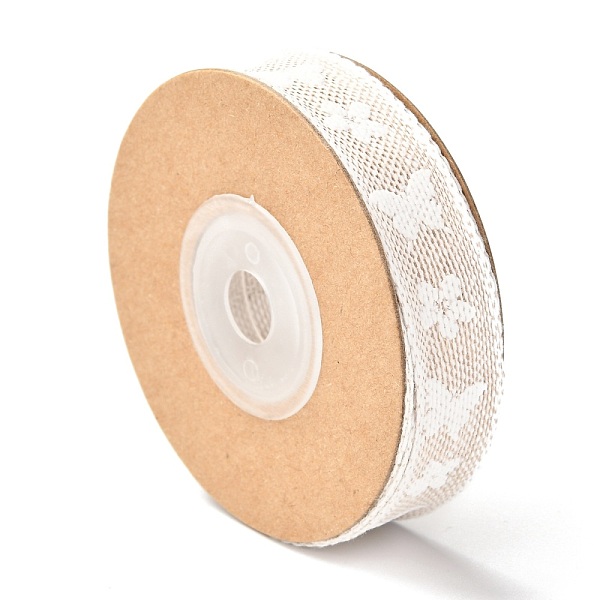 

PandaHall Cotton Ribbon, Wired Ribbon, Flower with Butterfly Pattern, for Gifts Wrapping Party, Tan, 5/8 inch(17mm), about 5.4yards(5m)/roll..., Orange