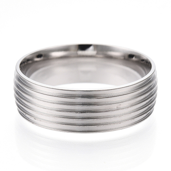 

PandaHall 201 Stainless Steel Grooved Finger Ring Settings, Ring Core Blank for Enamel, Stainless Steel Color, 8mm, Size 12, Inner Diameter...
