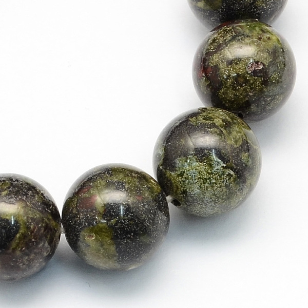 

PandaHall Round Natural Dragon Blood Jasper Beads Strands, 6~7mm, Hole: 1mm, about 60pcs/strand, 15.1 inch Dragon Blood Round