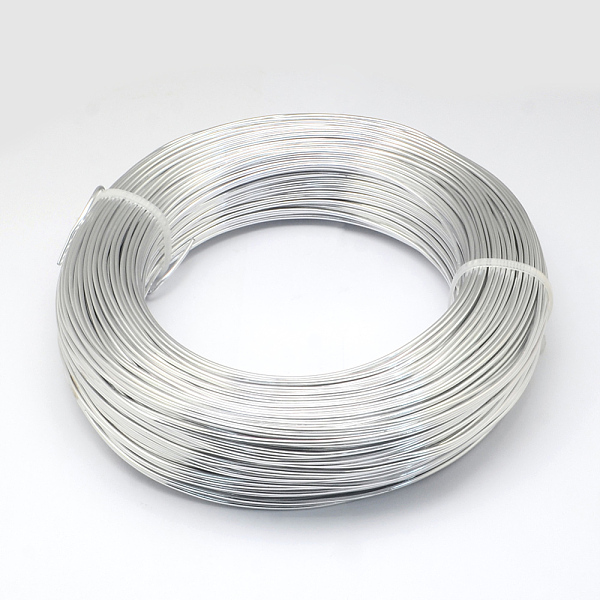 

PandaHall Round Aluminum Wire, Flexible Craft Wire, for Beading Jewelry Doll Craft Making, Silver, 17 Gauge, 1.2mm, 140m/500g(459.3...