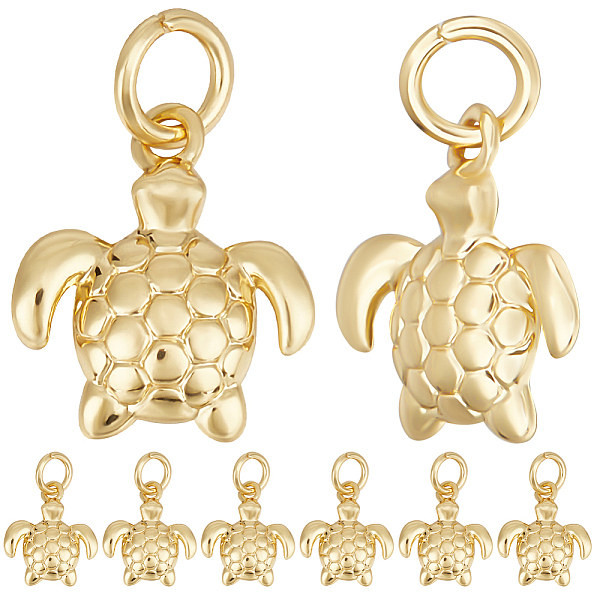 

PandaHall Beebeecraft 14Pcs Brass Charms, Long-Lasting Plated, Sea Turtle, Real 18K Gold Plated, 12.3x11x2.5mm, Hole: 3mm, Jump Ring: 5x1mm...