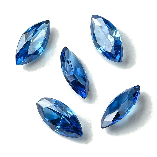 

PandaHall Cubic Zirconia Cabochons, Point Back, Horse Eye, Steel Blue, 8x4x2mm Cubic Zirconia Horse Eye