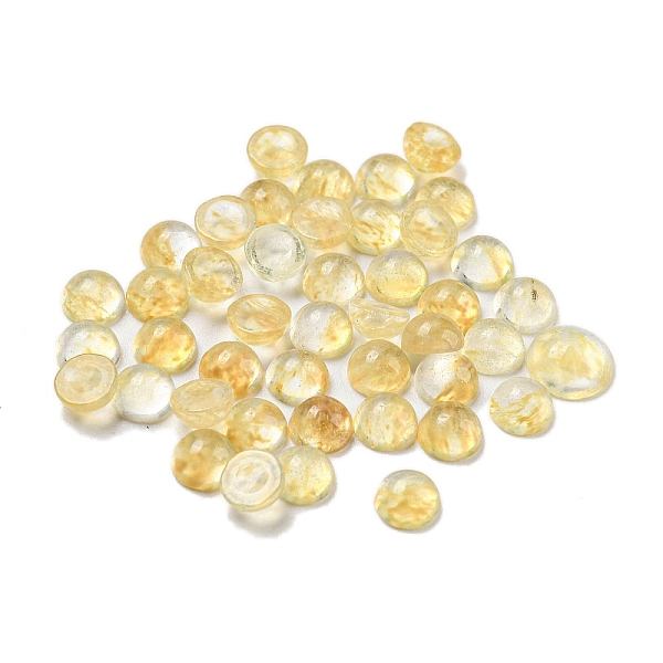 

PandaHall Synthetic Coffee Watermelon Stone Glass Cabochons, Half Round, 4x2~2.5mm Watermelon Stone Half Round