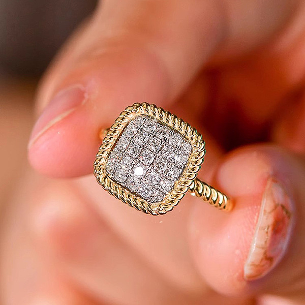 Brass Micro Pave Cu… - image
