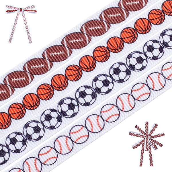 4 Rolls 4 Colors Polyester Ribbon