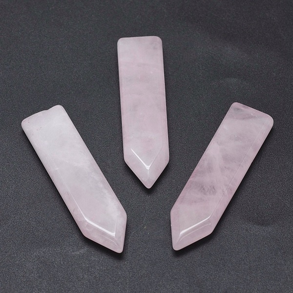 

PandaHall Natural Rose Quartz Cabochons, Sword, 51.5~54x12.5~14x5~6mm Rose Quartz Others