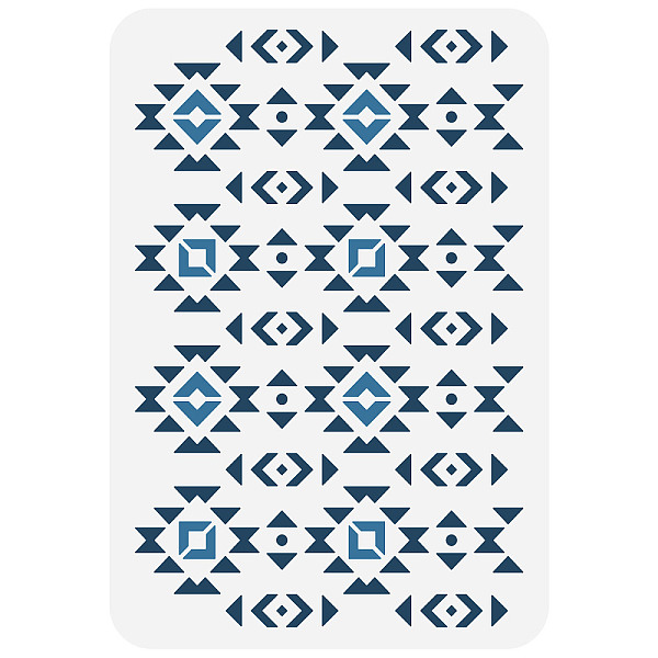 

PandaHall Plastic Drawing Painting Stencils Templates, for Painting on Scrapbook Fabric Tiles Floor Furniture Wood, Rectangle, Geometric...