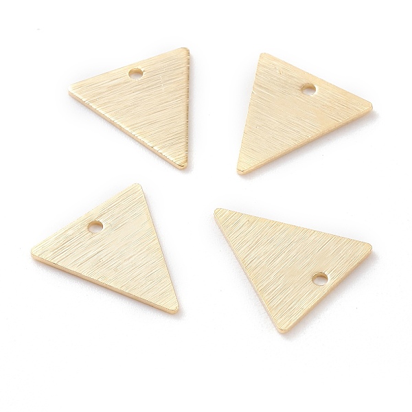 

PandaHall Brass Charms, Triangle, Real 24K Gold Plated, 13x12x0.5mm, Hole: 1.2mm Brass Triangle