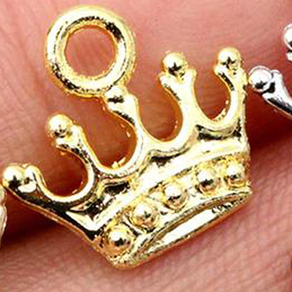 

PandaHall Zinc Alloy Pendants, Lead Free & Cadmium Free, Crown Shape, Golden, 13x14x3mm, Hole: 2mm, about 5900pcs/5000g Alloy Crown