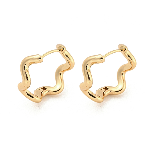 

PandaHall Alloy Hoop Earring, with Steel Pin, Flower, 19x6mm Alloy Flower