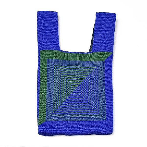 

PandaHall Polyester Mini Knit Tote Bags, Crochet Tote Handbag Lunch Box Bag, Square, 34x19.5x2.1cm Polyester Square