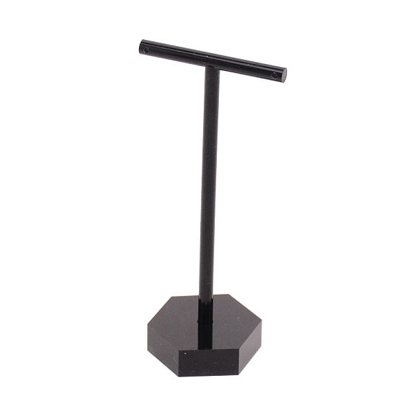 

PandaHall T-Shape Acrylic Jewelry Display Rack, Jewelry Stand, For Hanging Earrings, Black, 4x5x11.1cm Acrylic Black