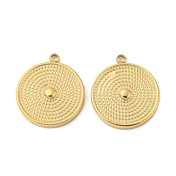 

PandaHall 304 Stainless Steel Pendants, Flat Round Charm, Real 14K Gold Plated, 18x15x2.5mm, Hole: 1.5mm 304 Stainless Steel Flat Round