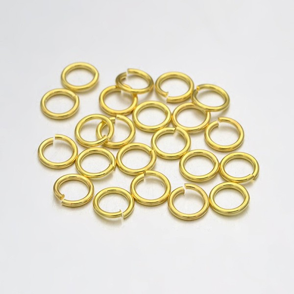 

PandaHall Brass Open Jump Rings, Golden, 23 Gauge, 3x0.6mm, Inner Diameter: 1.2mm, about 22727pcs/500g Brass