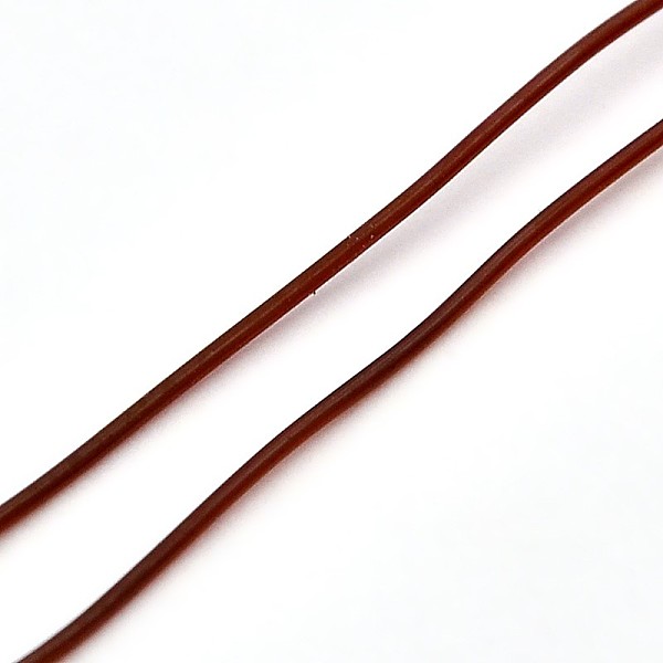 PandaHall Korean Elastic Crystal Thread, Stretch Bracelet String, Round Beading Cord, Sienna, 1.2mm, about 21.87 yards(20m)/roll TPU Round...