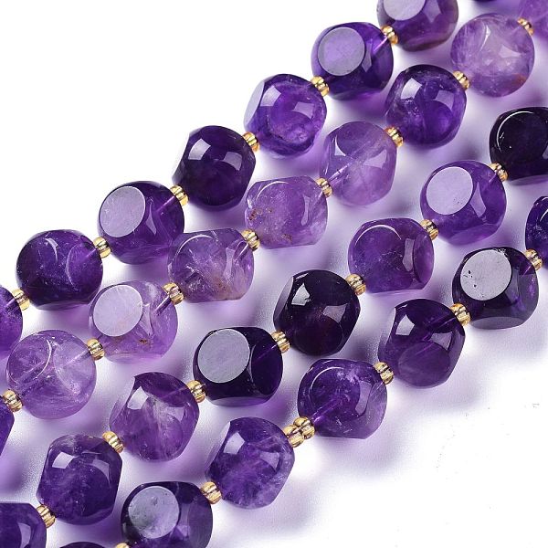 

PandaHall Natural Amethyst Beads Strands, with Seed Beads, Six Sided Celestial Dice, 11.5x11.5mm, Hole: 1mm, about 29~30pcs/strand...