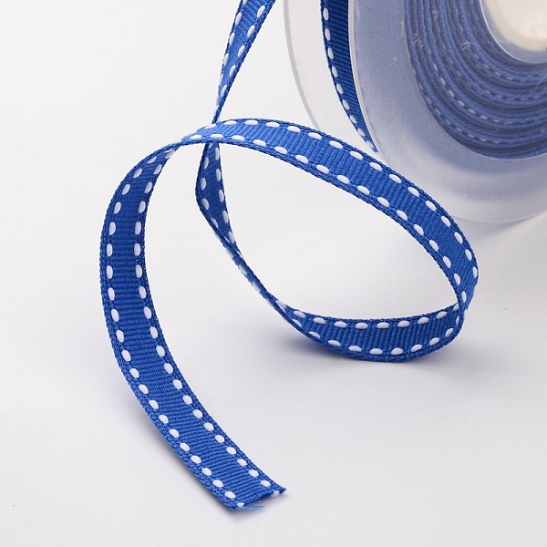 

PandaHall Grosgrain Polyester Ribbons for Gift Packings, Royal Blue, 3/8 inch(9mm), about 100yards/roll(91.44m/roll) Polyester None Blue