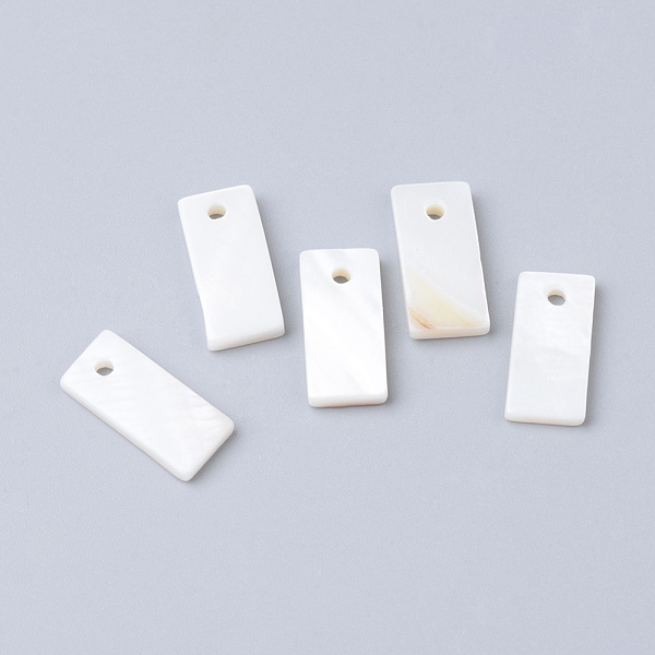 

PandaHall Freshwater Shell Pendants, Rectangle, White, 14.5~15x7x1.5~2mm, Hole: 1.5mm Freshwater Shell Rectangle White
