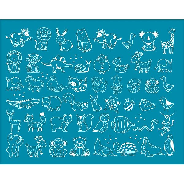 

PandaHall Silk Screen Printing Stencil, for Painting on Wood, DIY Decoration T-Shirt Fabric, Animal Pattern, 100x127mm Nylon Other Animal..., Cyan