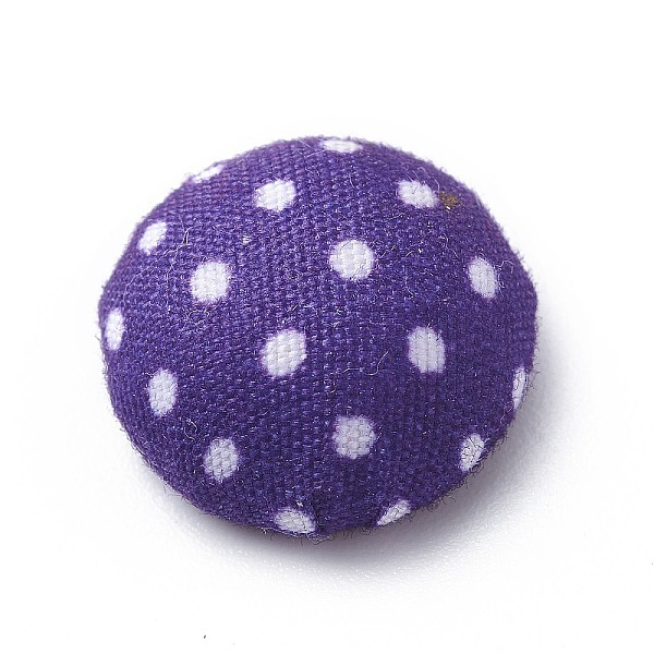 

PandaHall Woven Cabochons, with Aluminum Bottom, Half Round, Indigo, 15x7mm Cloth Half Round Purple