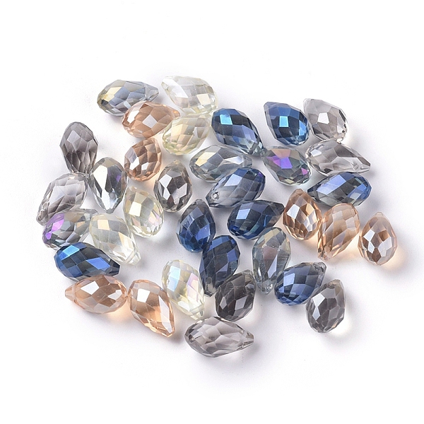 

PandaHall Eletroplated Glass Beads, Faceted, teardrop, Mixed Color, 13x8mm, Hole: 1mm Glass Teardrop Multicolor