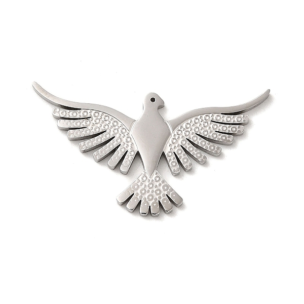 

PandaHall 304 Stainless Steel Pendants, Textured and Laser Cut, Bird Charm, Stainless Steel Color, 17x30x1.5mm, Hole: 0.5mm 304 Stainless...