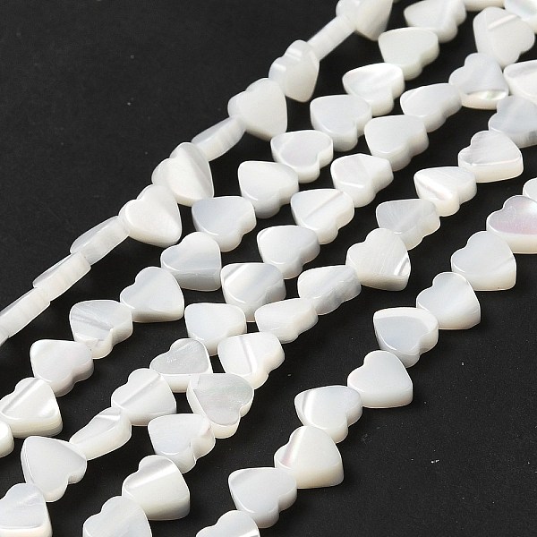 

PandaHall Natural Trochid Shell/Trochus Shell Beads Strands, Heart, Seashell Color, 6.5x6x2.5mm, Hole: 0.9mm, about 62pcs/strand, 14.80''...