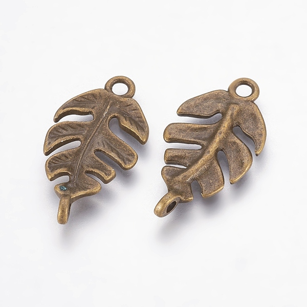 

PandaHall Tibetan Style Connectors, Lead Free & Nickel Free, Leaf, Antique Bronze, 27x14x4mm, Hole: 2.5mm Alloy Leaf