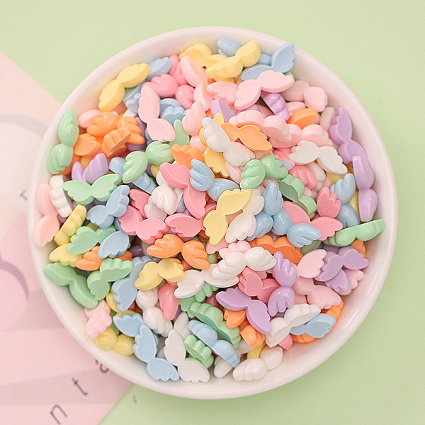 

PandaHall Opaque Resin Cabochons, Wings, Mixed Color, 7x18x4.5mm Resin Wing Multicolor
