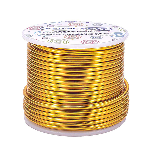 

PandaHall Round Aluminum Wire, Champagne Yellow, 10 Gauge, 2.5mm, about 80.38 Feet(24.5m)/roll Aluminum Round Yellow