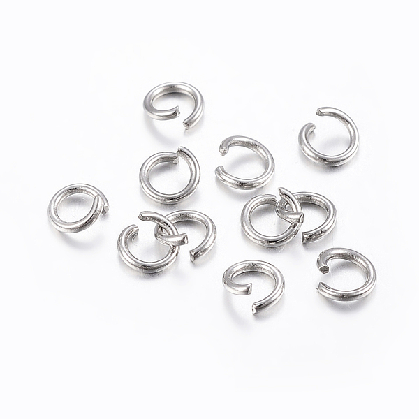 

PandaHall 304 Stainless Steel Open Jump Rings, Stainless Steel Color, 5x0.5mm, 24 Gauge 304 Stainless Steel