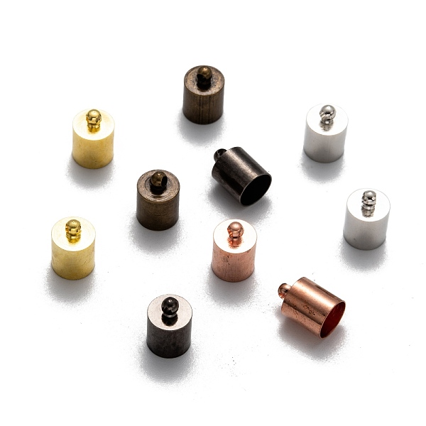 

PandaHall Brass Cord Ends, End Caps, Mixed Color, 12x8mm, Hole: 1mm, Inner Diameter: 7mm Brass Multicolor