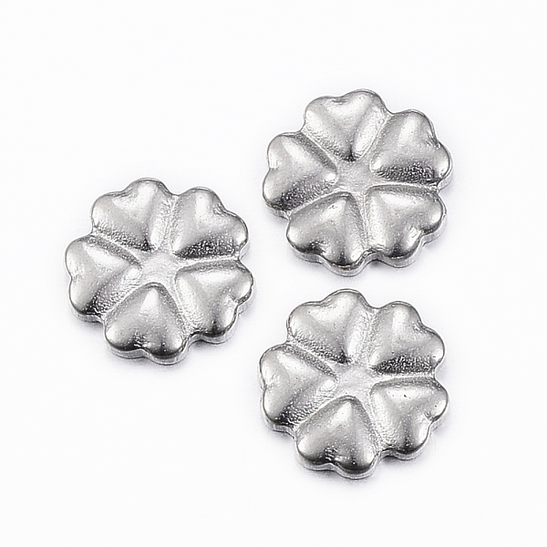 

PandaHall 304 Stainless Steel Cabochons, Flower, Stainless Steel Color, 8.5x9x1.5mm 304 Stainless Steel Flower