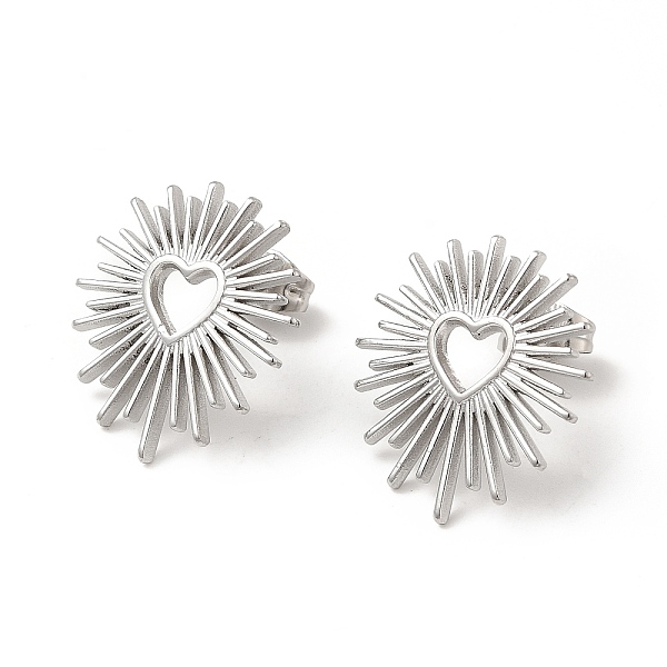 

PandaHall 304 Stainless Steel Hollow Out Heart Stud Earrings for Women, Stainless Steel Color, 19.5x17.5mm, Pin: 1mm 304 Stainless Steel...