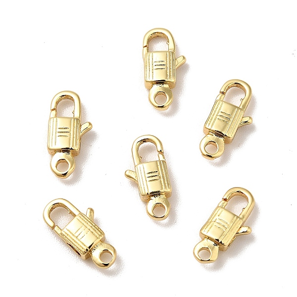 

PandaHall Brass Lobster Claw Clasps, Cadmium Free & Nickel Free & Lead Free, Real 18K Gold Plated, 10.5x5x2.5mm, Hole: 1.2mm Brass Others