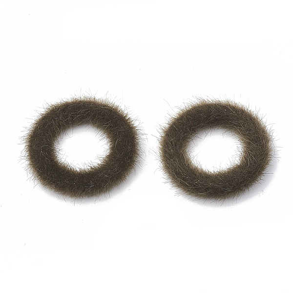

PandaHall Faux Mink Fur Covered Linking Rings, with Aluminum Bottom, Ring, Platinum, Coffee, 27x4mm Aluminum Ring Brown