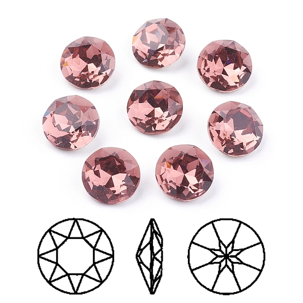 

PandaHall Pointed Back & Back Plated Glass Rhinestone Cabochons, Grade A, Faceted, Flat Round, Burgundy, 8x4.5mm Glass Rhinestone Flat Round..., Purple