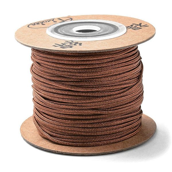 

PandaHall Nylon Cords, String Threads Cords, Round, Camel, 1.5mm, about 27.34 yards(25m)/roll Nylon Brown