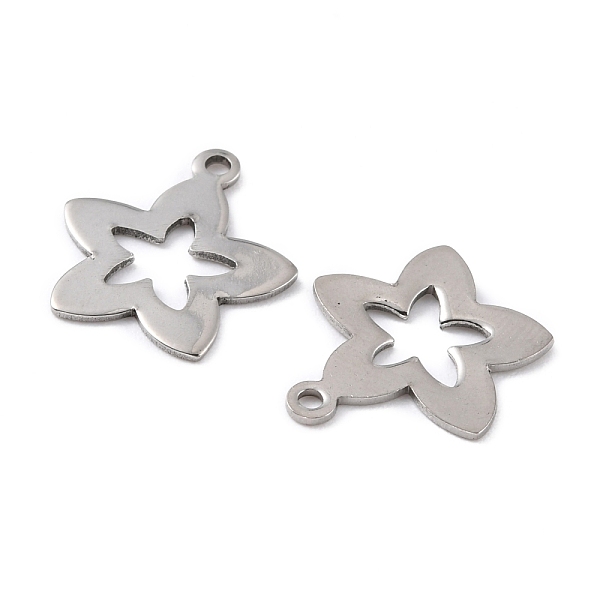 

PandaHall 201 Stainless Steel Pendants, Star, Stainless Steel Color, 16.5x15x0.9mm, Hole: 1.4mm 201 Stainless Steel Star