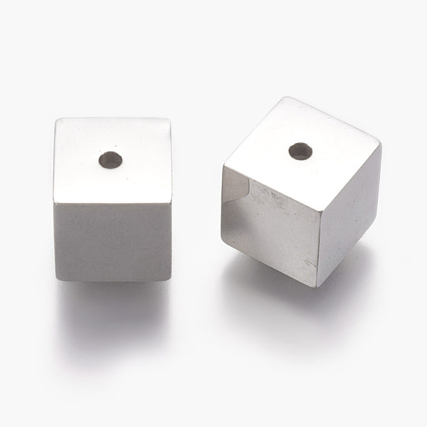 

PandaHall 304 Stainless Steel Chain Terminators, Cord Ends, End Caps, Cube, Stainless Steel Color, 8x8x8mm, Hole: 1mm, 6mm Inner Diameter...