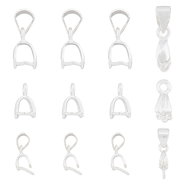 

PandaHall DICOSMETIC 12Pcs 3 Styles 925 Sterling Silver Pendant Bails, Ice Pick Pinch Bails, Silver, 1~3.5x3~4mm Inner Diameter...