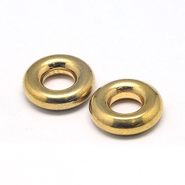 

PandaHall 304 Stainless Steel Beads, , Donut, Real 18K Gold Plated, 12x3.5mm, Hole: 5.5mm 304 Stainless Steel Donut