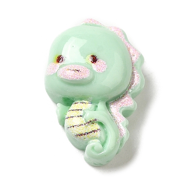 

PandaHall Ocean Theme Opaque Resin Cabochons, Sea Animal Cabochons, Sea Horse, 15x10x6mm Resin Sea Horse