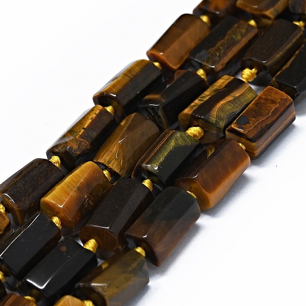 

PandaHall Natural Tiger Eye Beads Strands, Cuboid, 11~13x6~8x6~8mm, Hole: 0.7mm, about 28~31pcs/strand, 15.94''~16.93''(40.5~43cm) Tiger Eye...